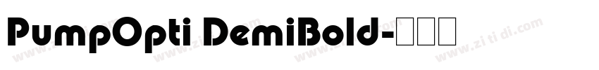 PumpOpti DemiBold字体转换